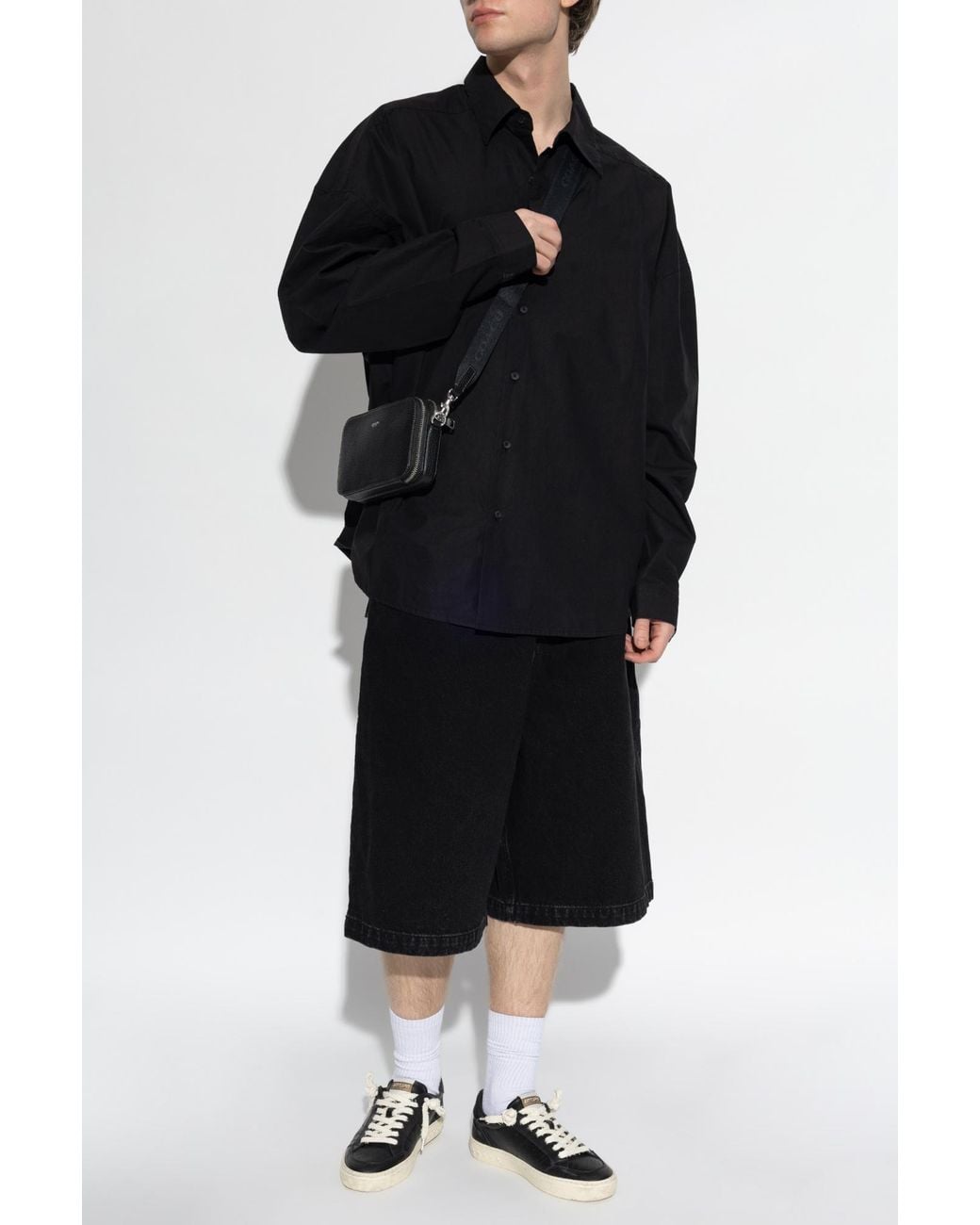 Entire studios Black Denim Shorts for men