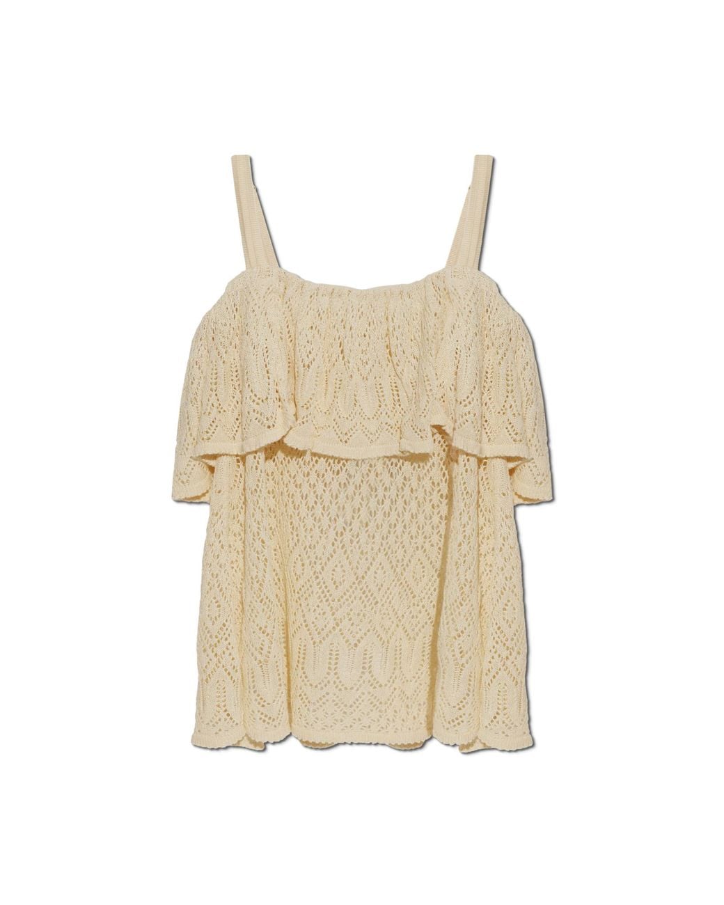 Zimmermann Natural Crochet Camisole Top