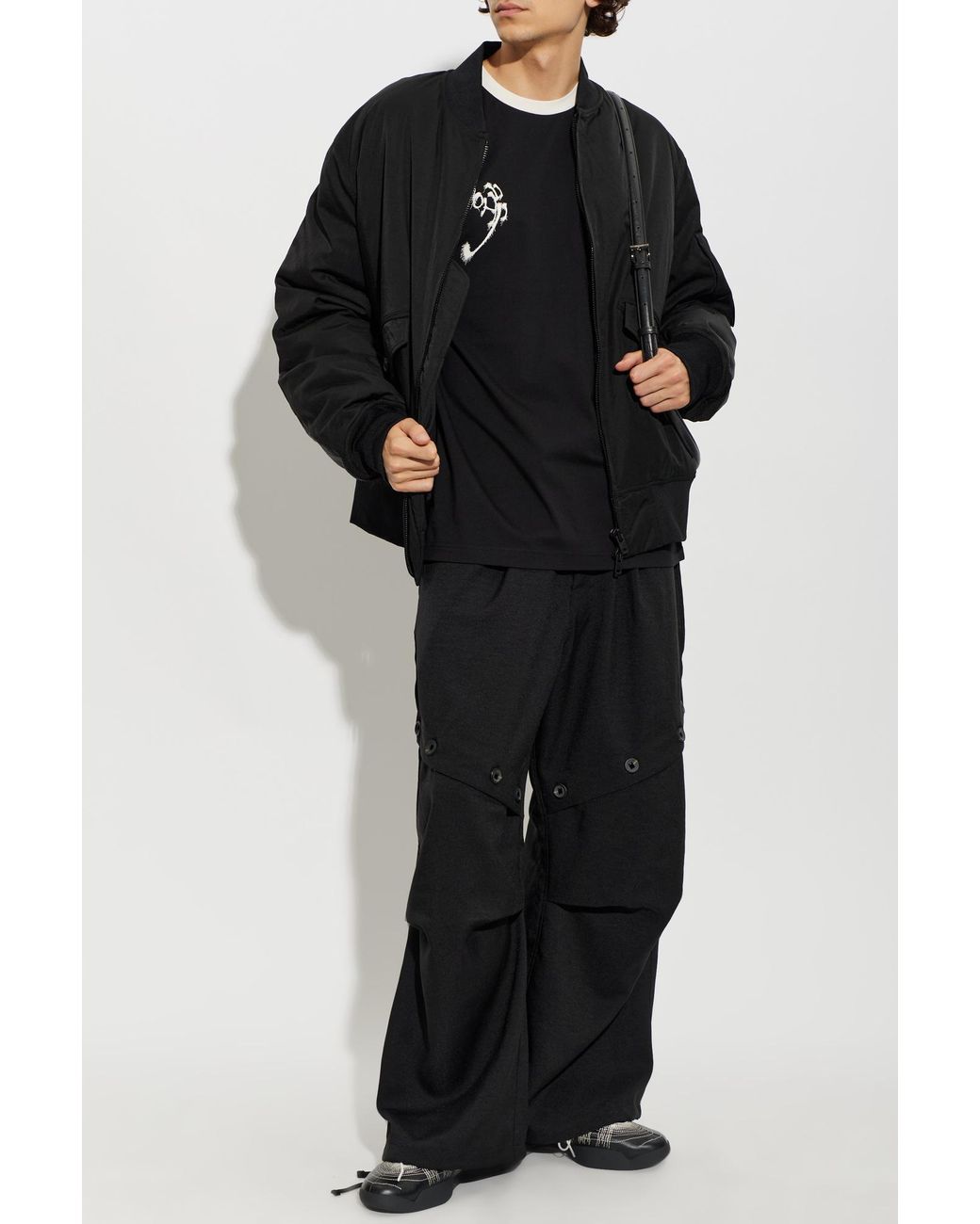 Y-3 Black T-Shirt With Print for men