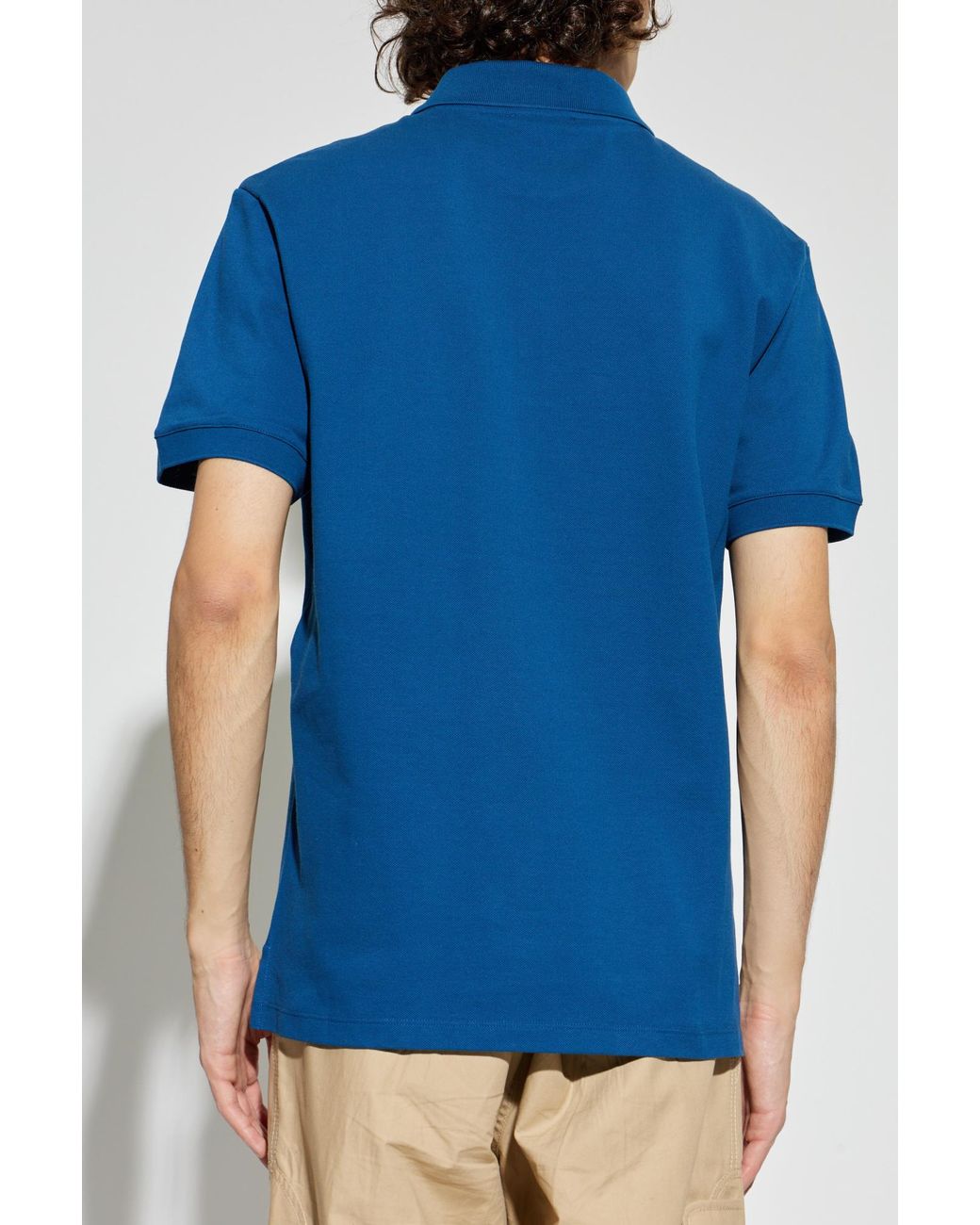 Alexander McQueen Blue Polo With Logo for men