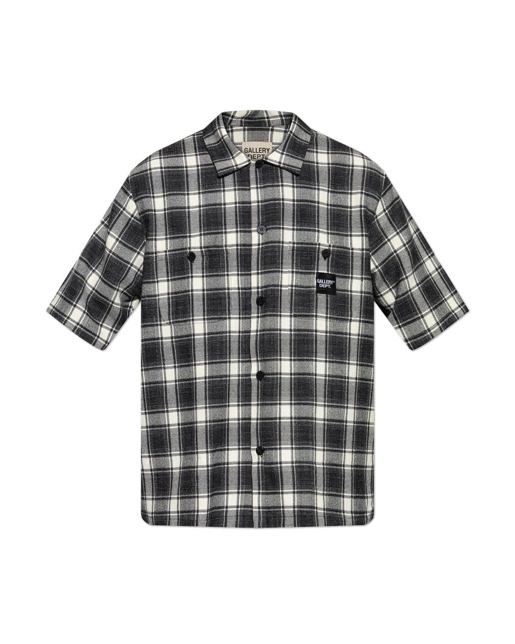 GALLERY DEPT. Black Wool Short-Sleeve Shirt for men