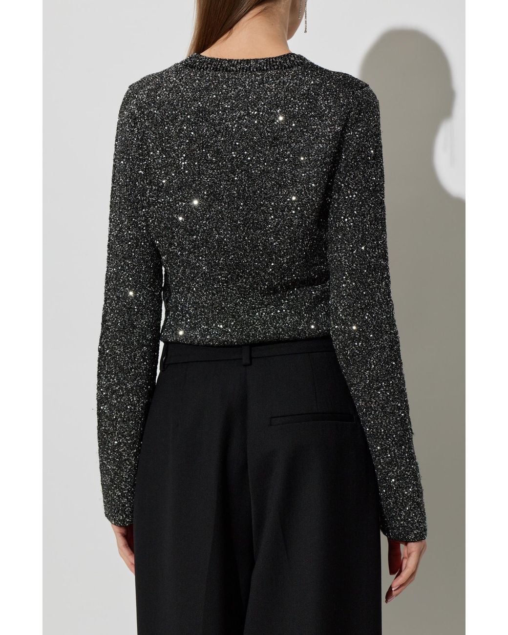 LoveShackFancy Black Cardigan 'Ferra'