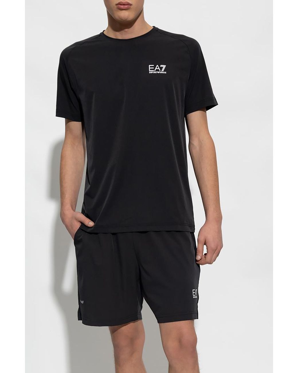 EA7 Training T-shirt And Shorts Set in Black for Men | Lyst UK