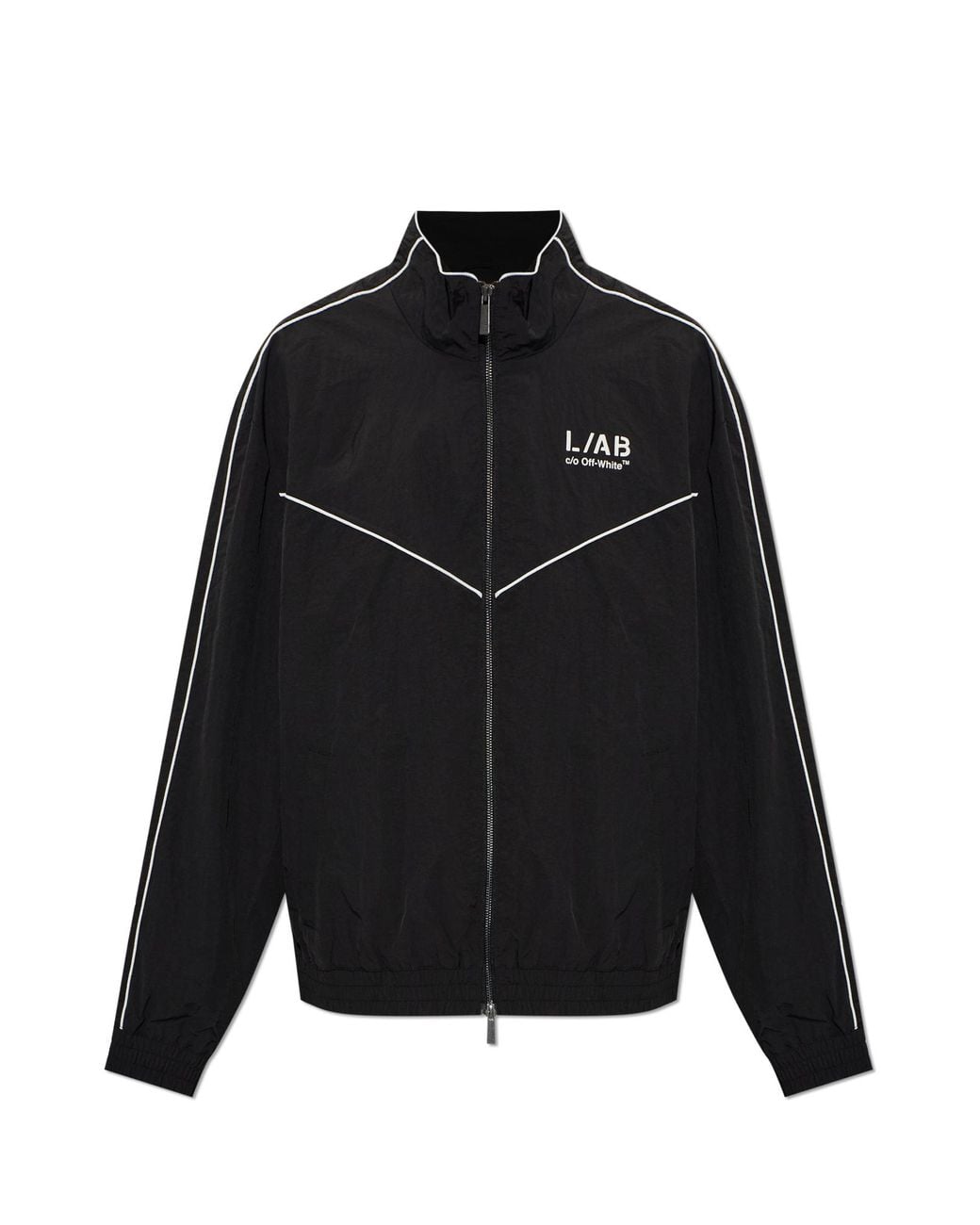 LAB C.O. OFF WHITE Black Light Jacket With A Stand-Up Collar for men