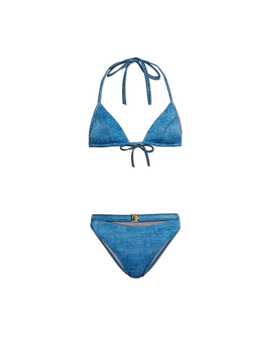 Balmain Blue Two-Piece Swimsuit