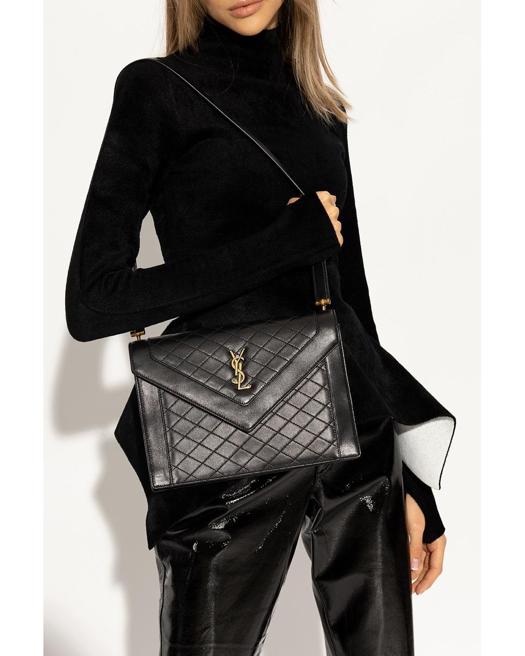 Saint Laurent 'gabby' Shoulder Bag in Black | Lyst
