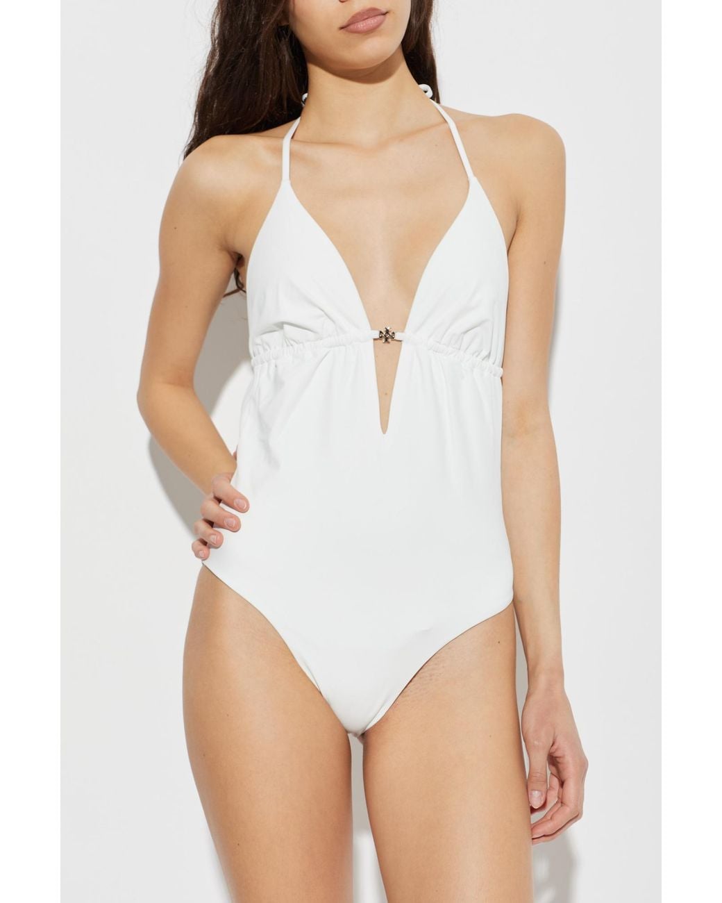 Tory Burch White One-Piece Swimsuit