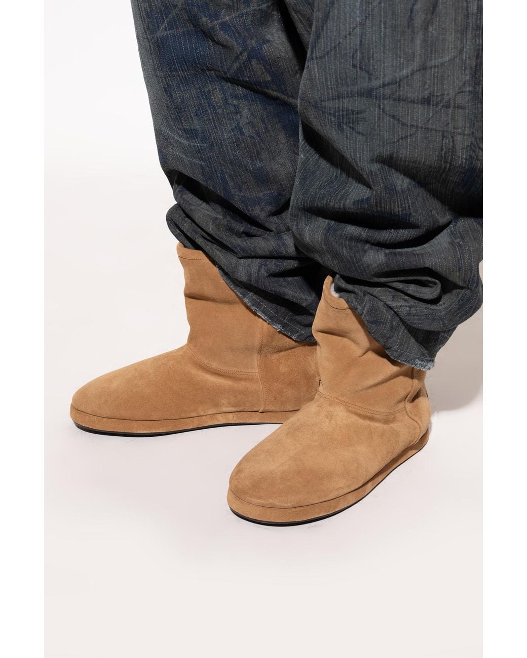 Balenciaga Brown Suede Snow Boots "Alaska" for men