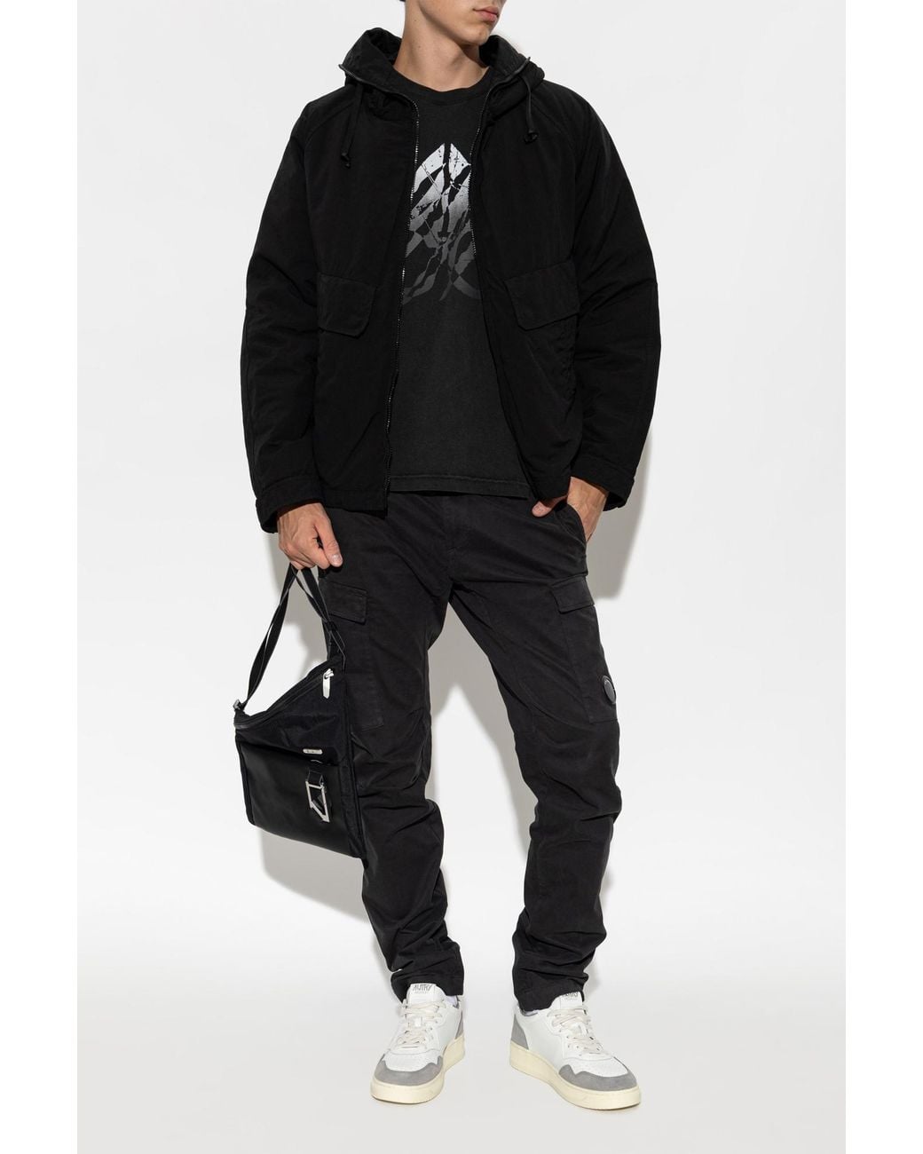 Moose Knuckles Black T-Shirt With Print for men