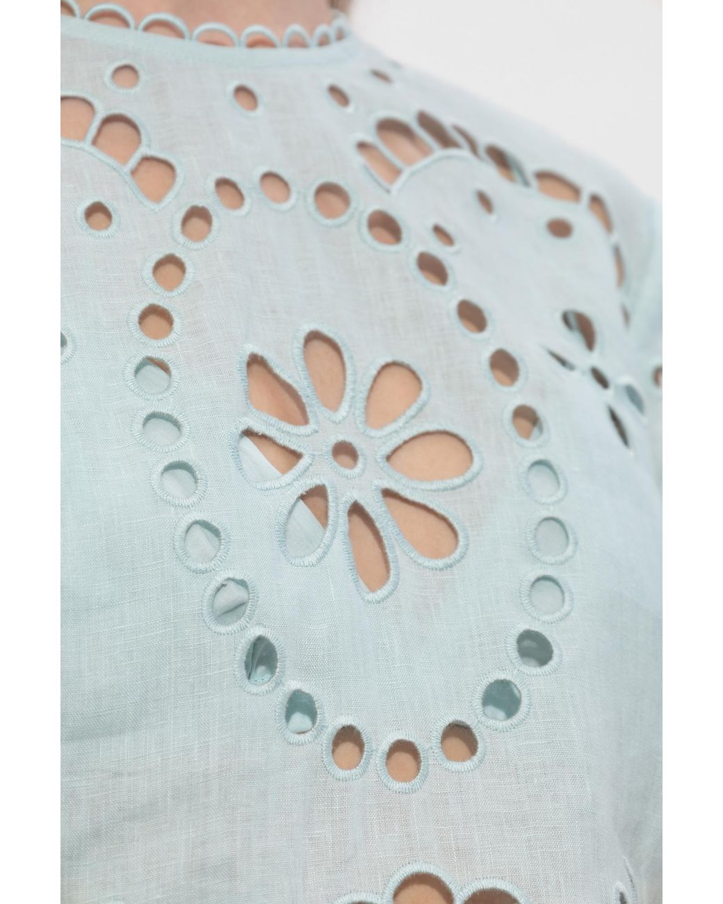 Zimmermann Blue Lace Top