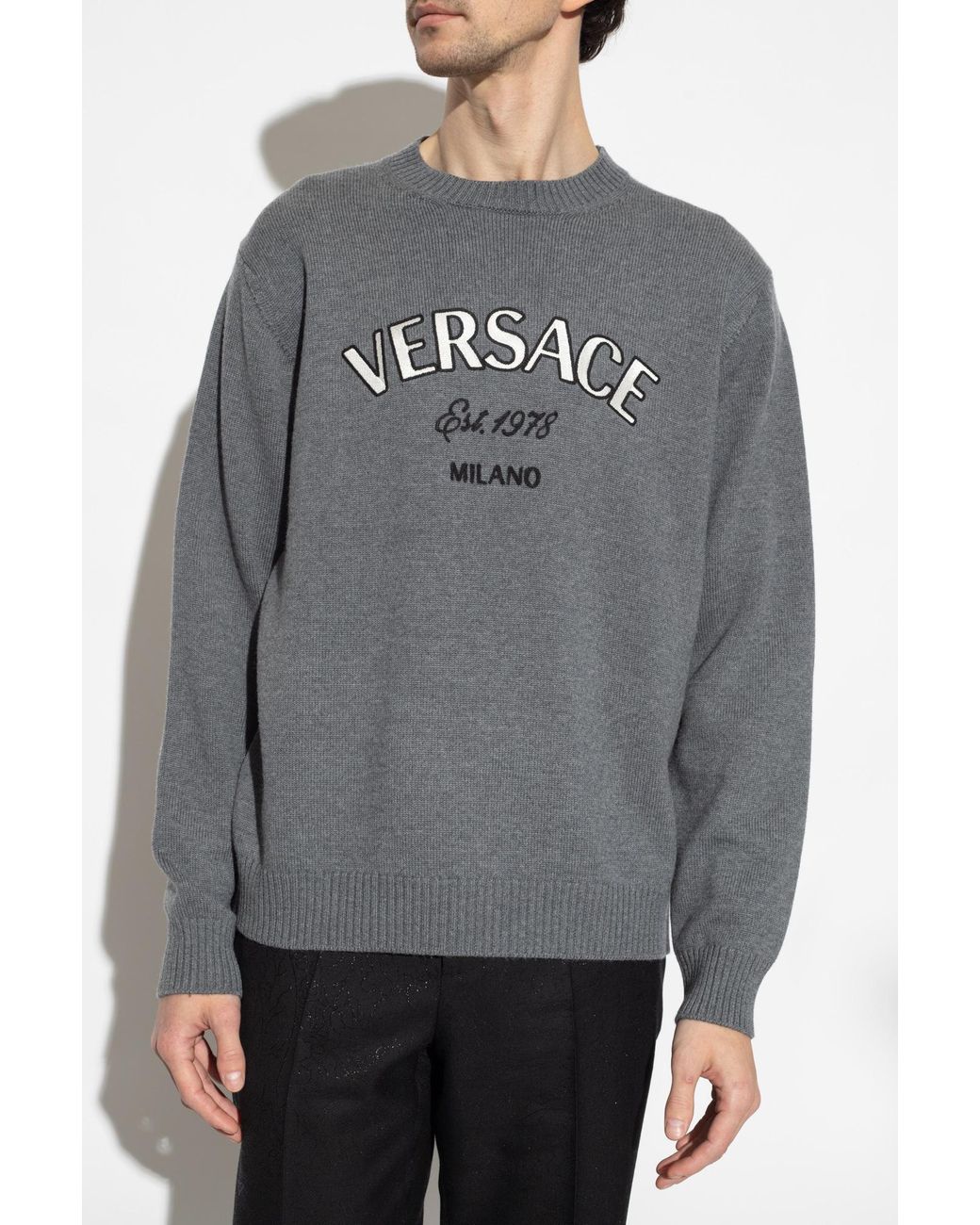 Versace grey deals sweater