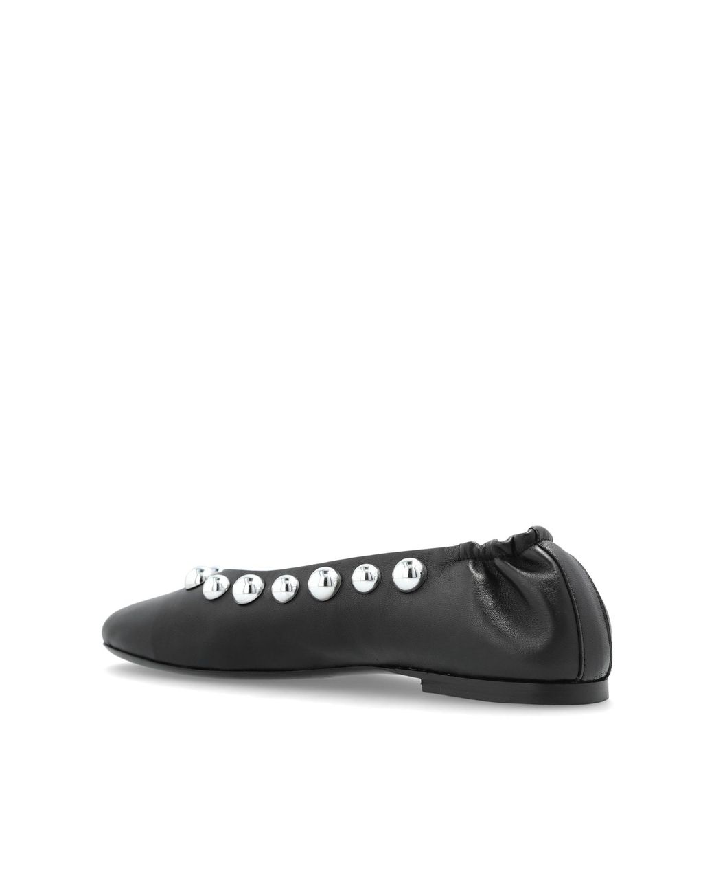 IRO Black Leather Ballerinas 'Tutu Studs'
