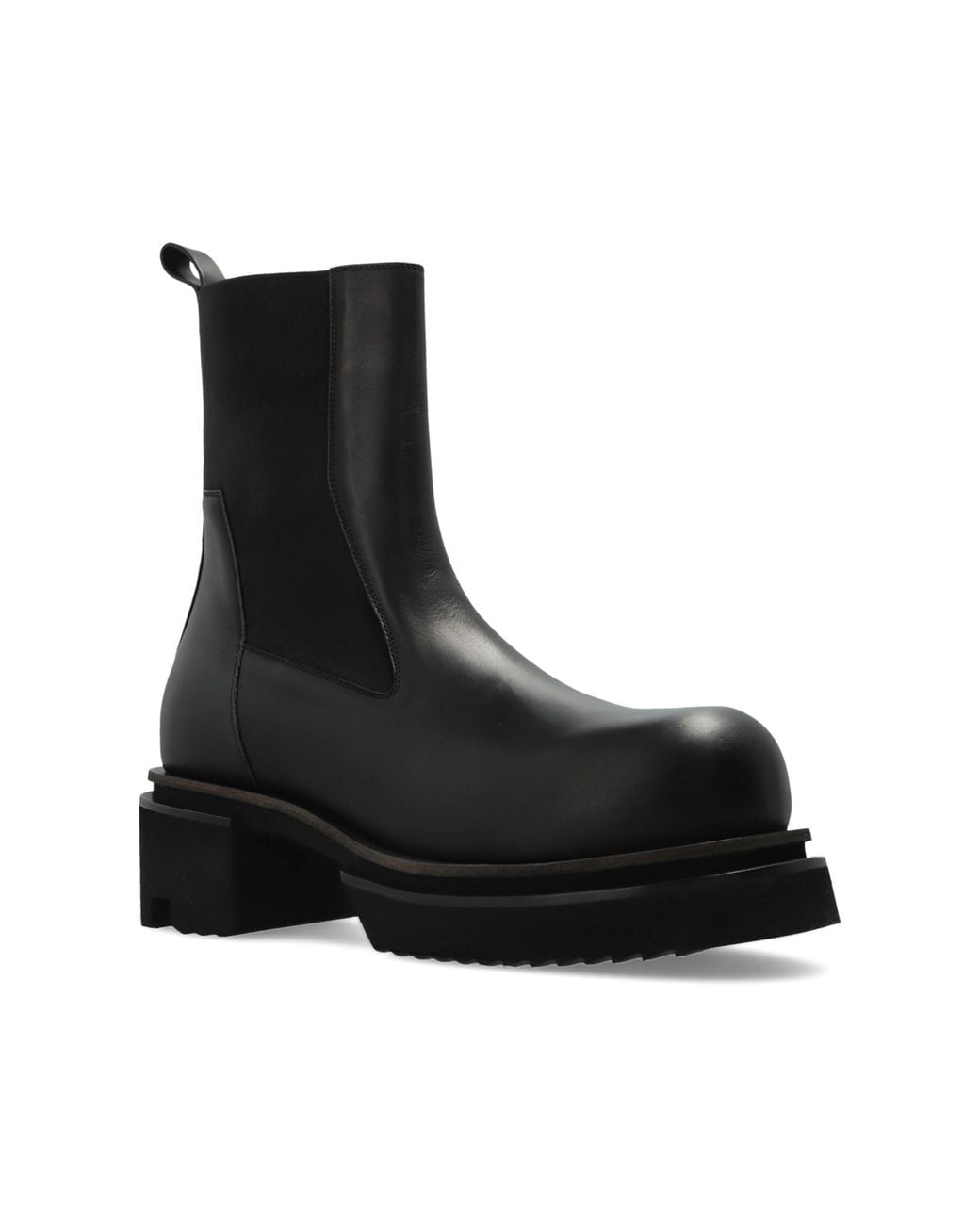 Rick Owens Brown Platform Chelsea Boots 'Beatle Bogun' for men