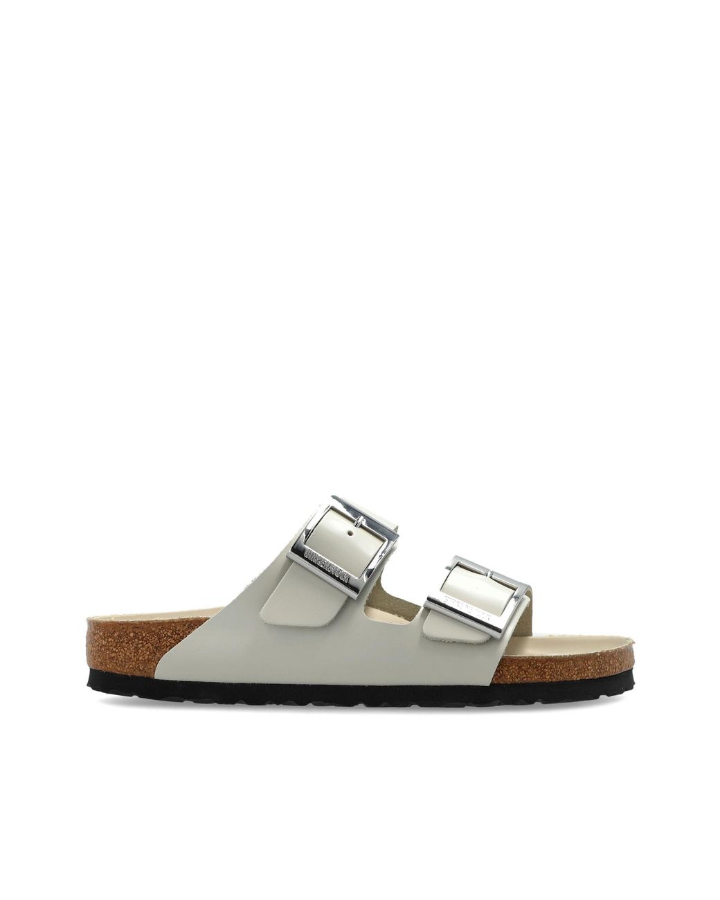 Birkenstock White 'Arizona Droplet Buckle' Sandals