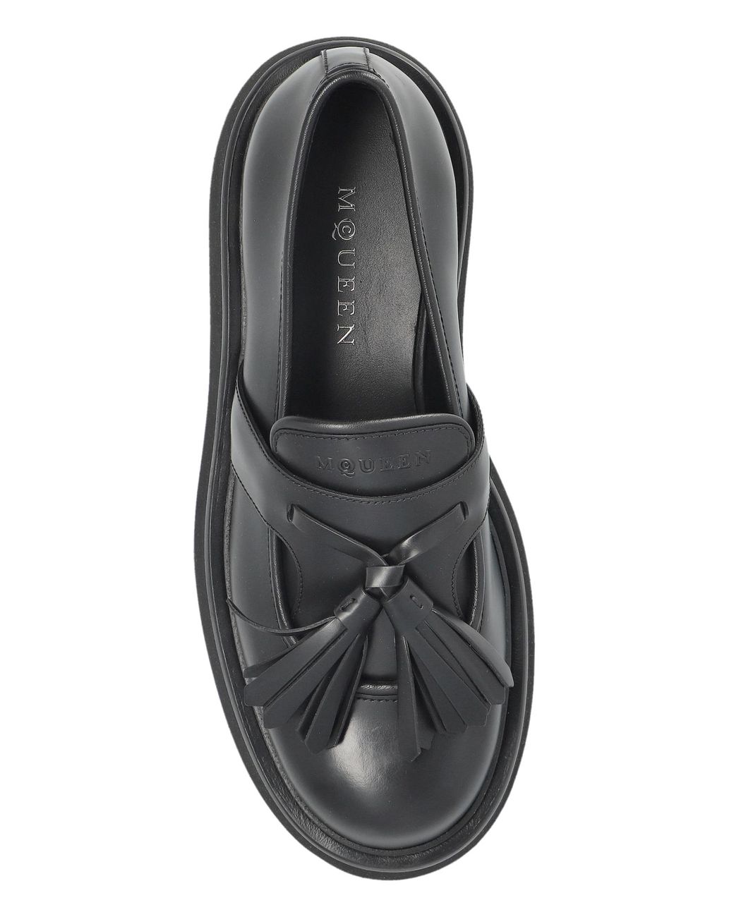 McQueen Black Loafers On A Platform