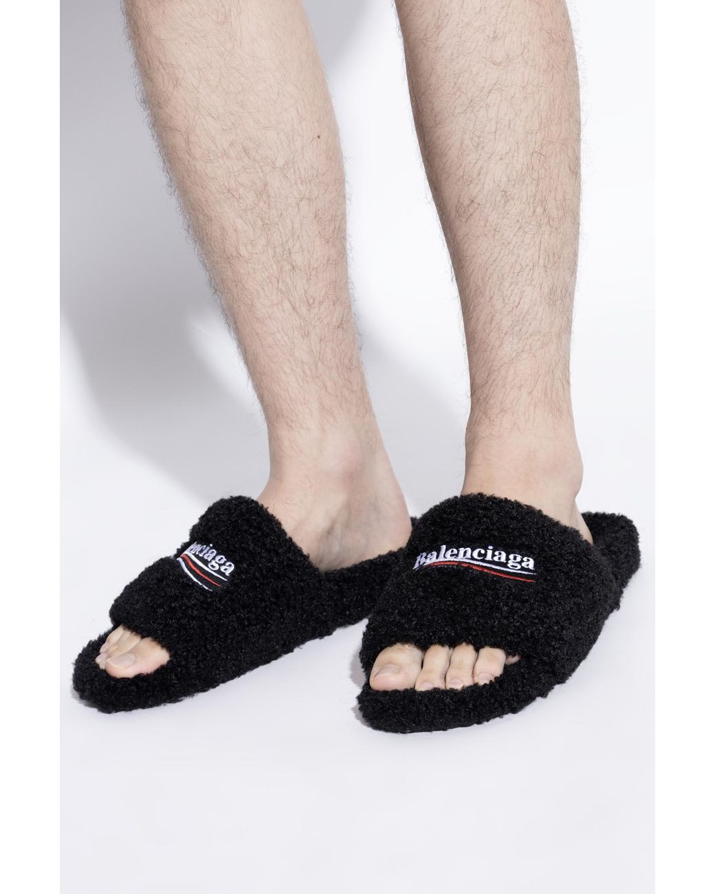Balenciaga Black 'Pool' Slides for men