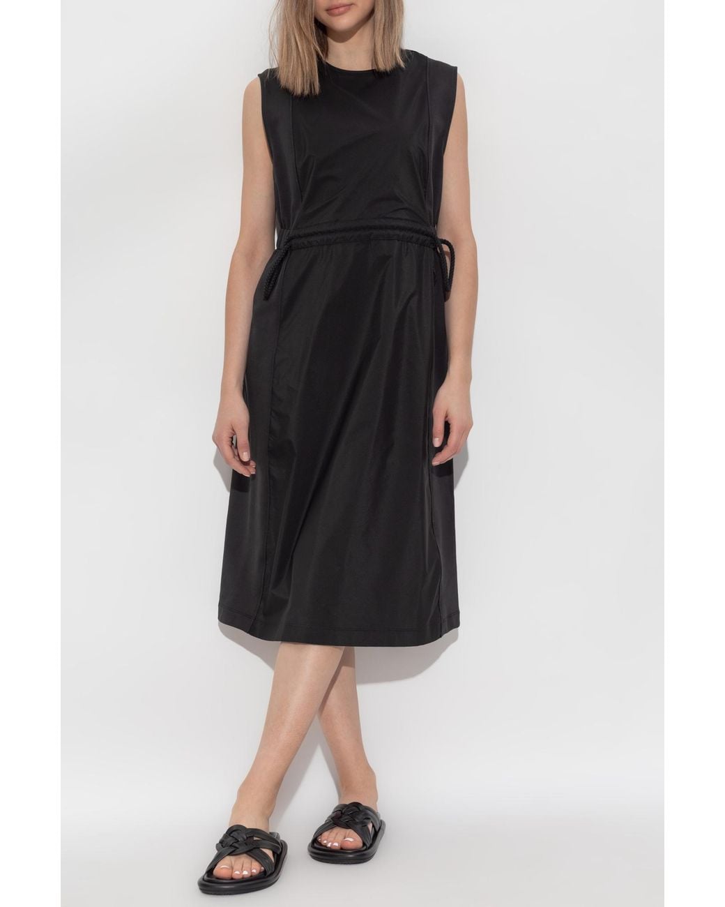 Moncler Black Dress With Logo