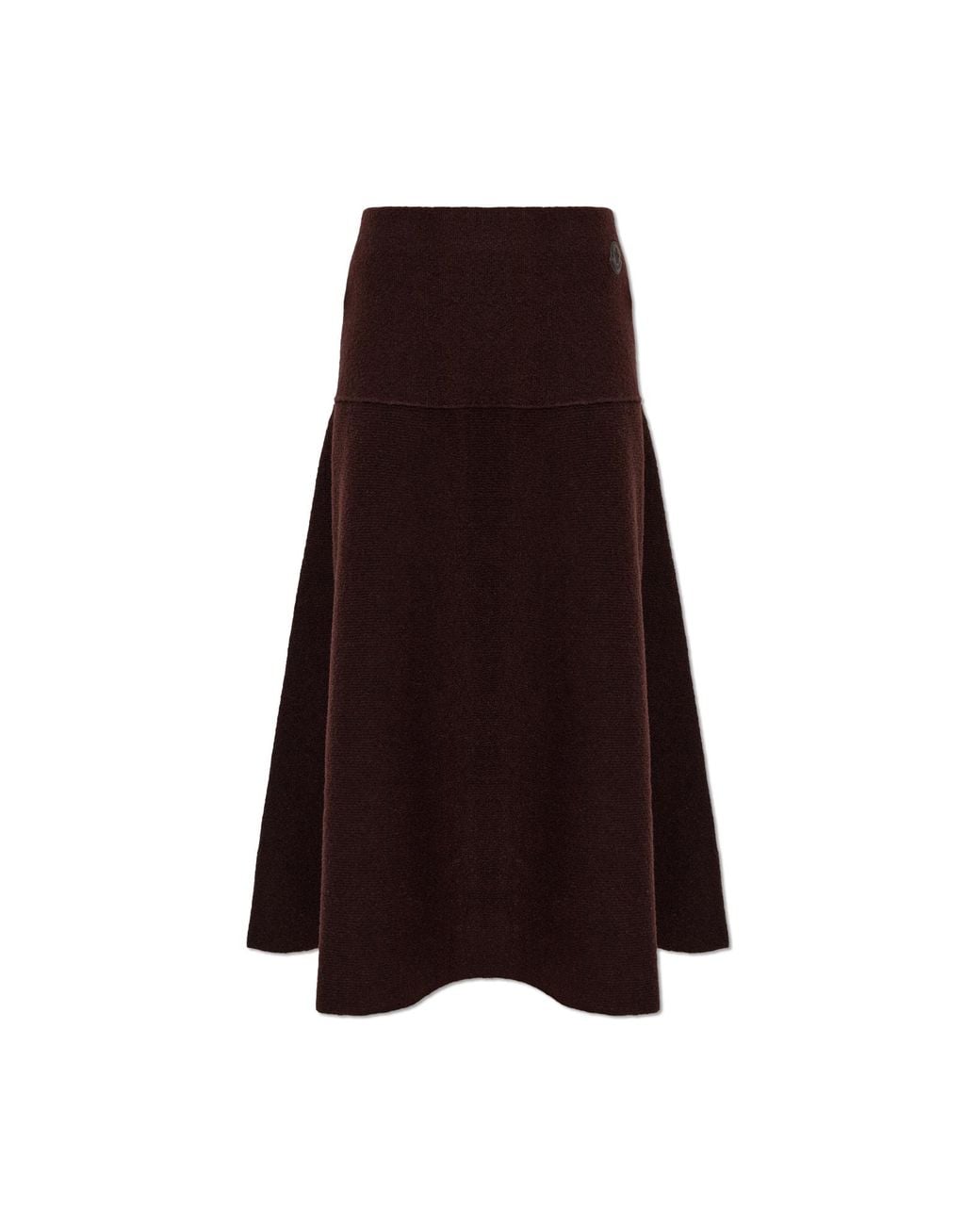 Moncler Purple Flared Skirt With Logo Patch