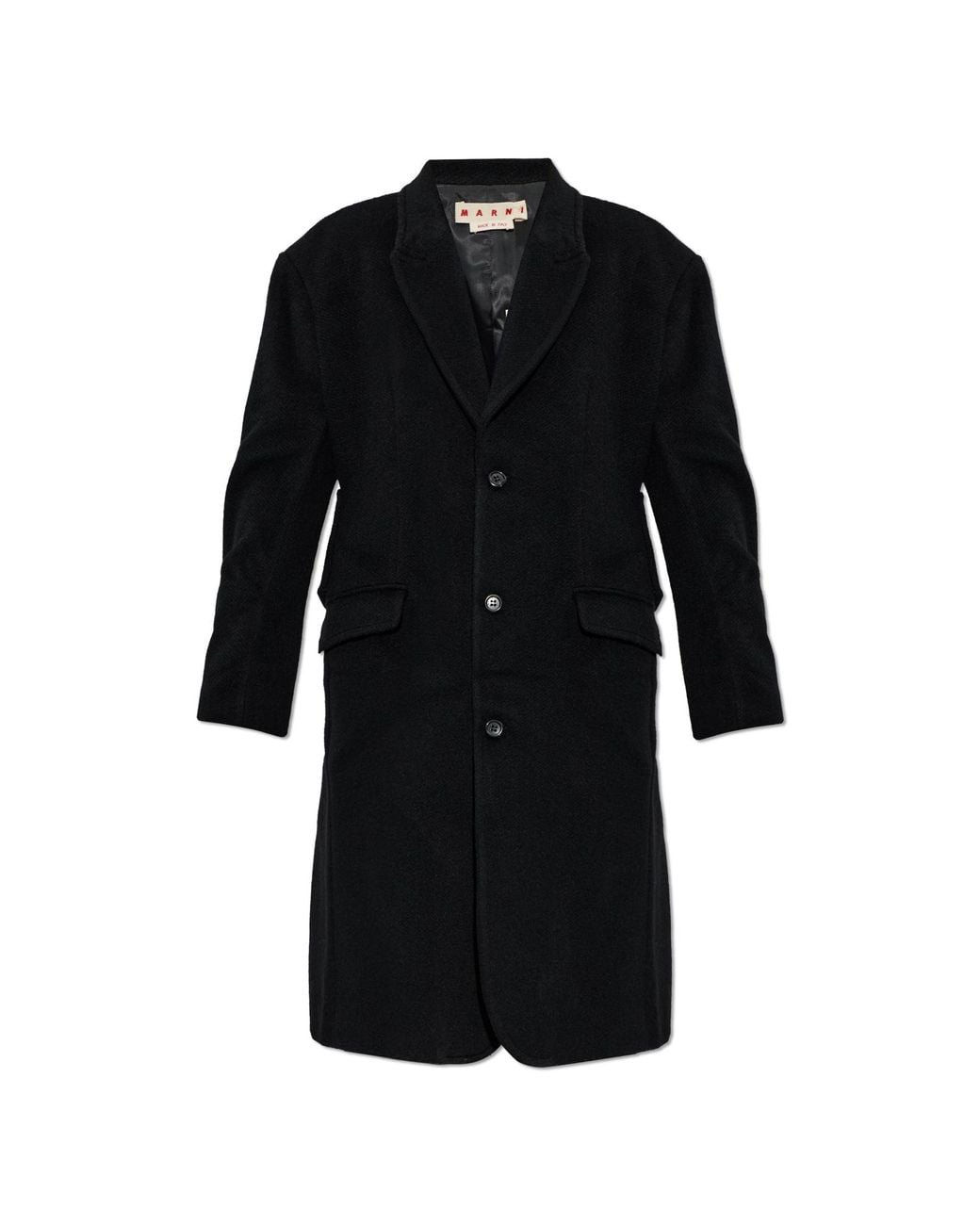 Marni Black Wool Coat for men