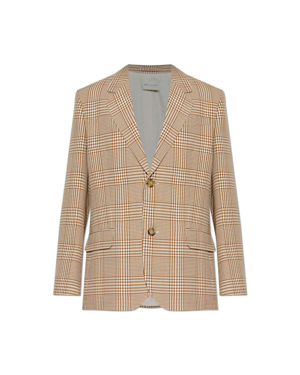 AMI Natural Checked Blazer for men