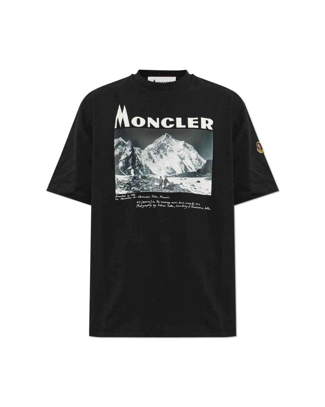 Moncler Black Logo T-Shirt for men