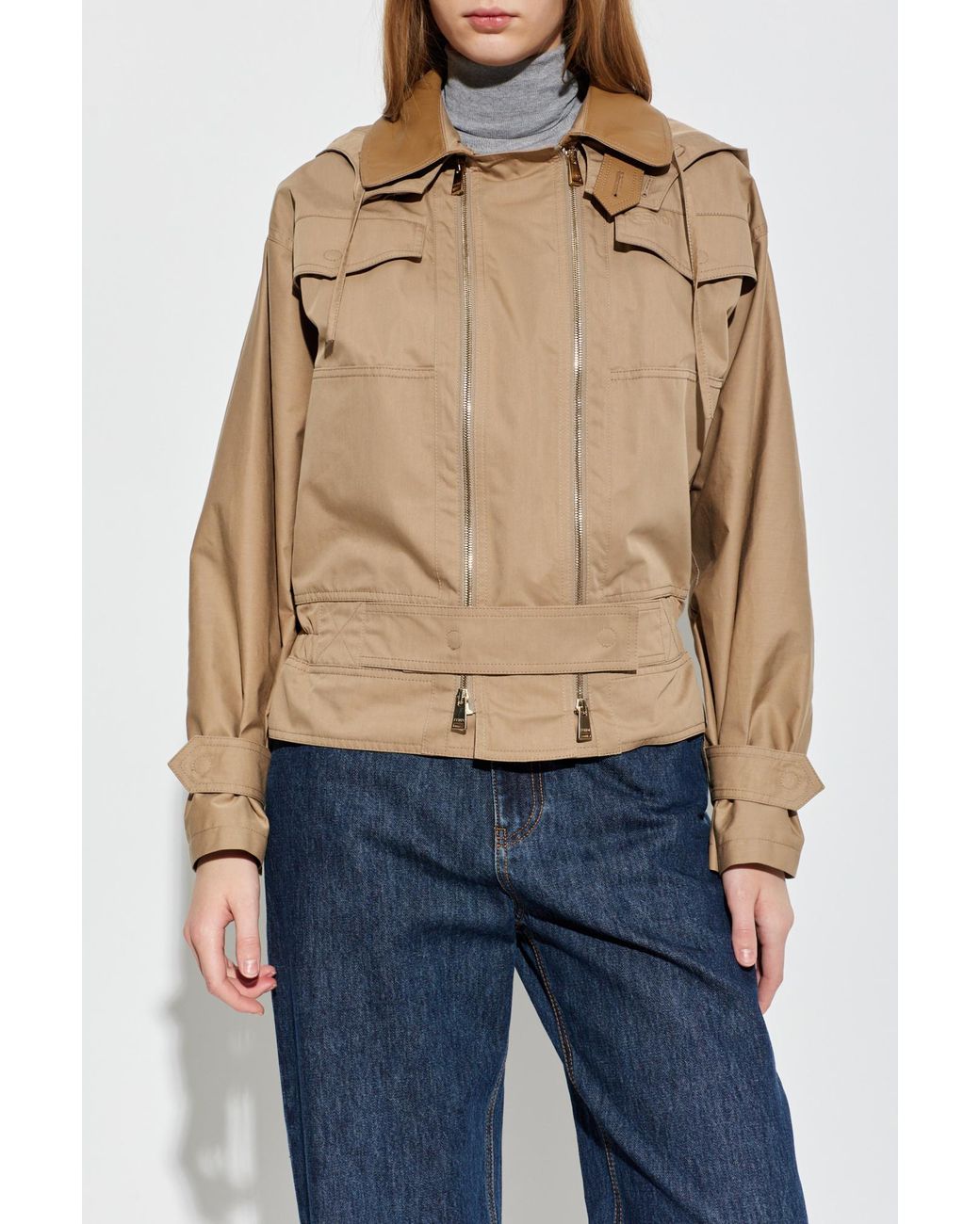Fendi Blue Hooded Jacket