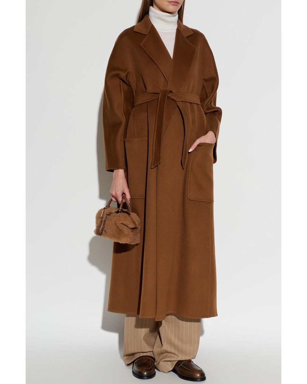 Max Mara Brown Cashmere Coat 'Strenna'