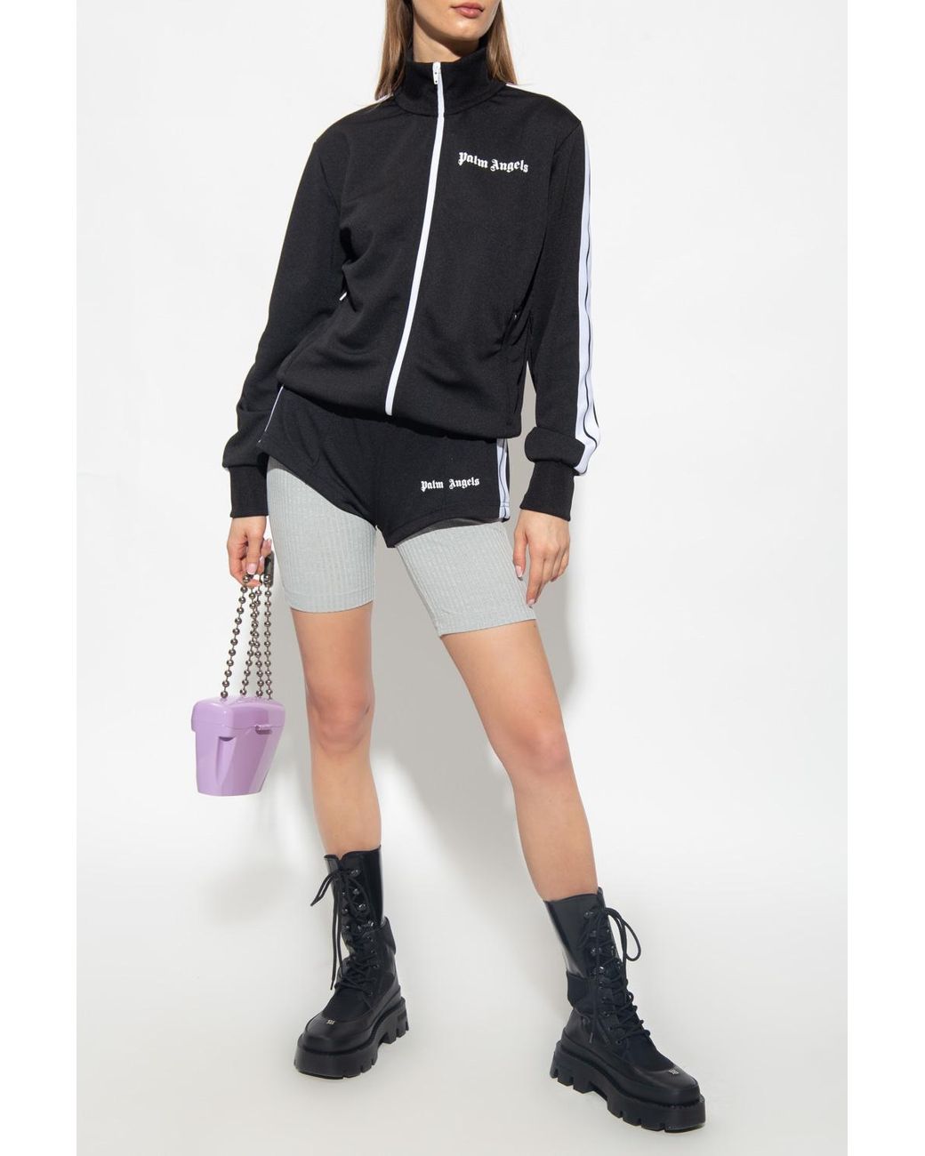 palm angels black shorts