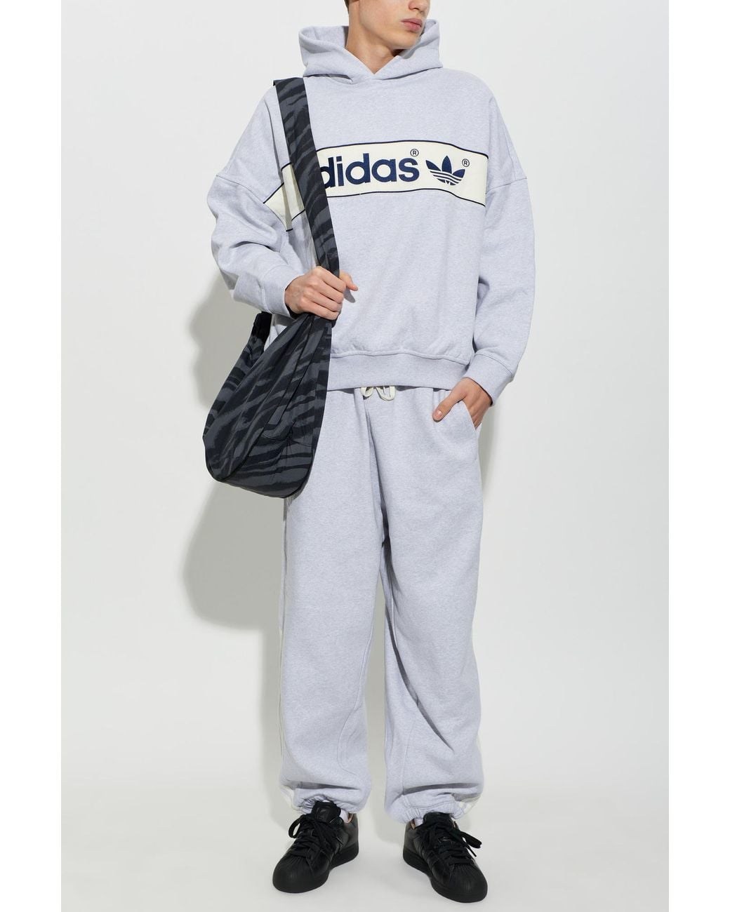 Adidas Originals Blue Sweatpants With Cuffed Legs for men