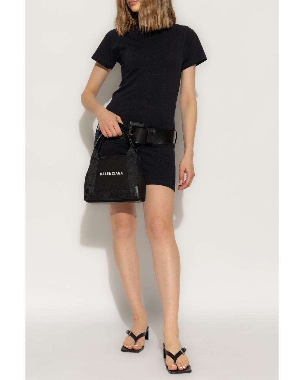 Balenciaga Black Dress With Belt