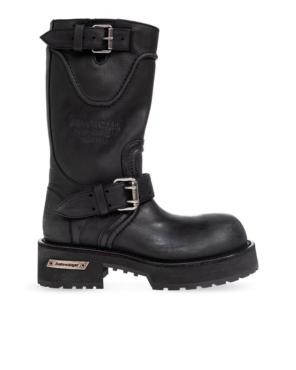 Balenciaga Black Leather Ankle Boots 'Venom'
