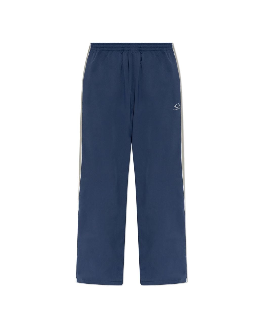 Balenciaga Blue Sweatpants With Embroidered Logo for men