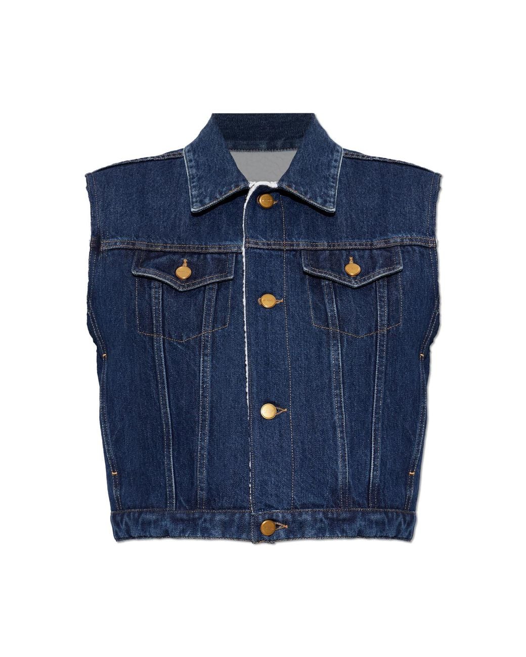 Jil Sander Blue Denim Vest