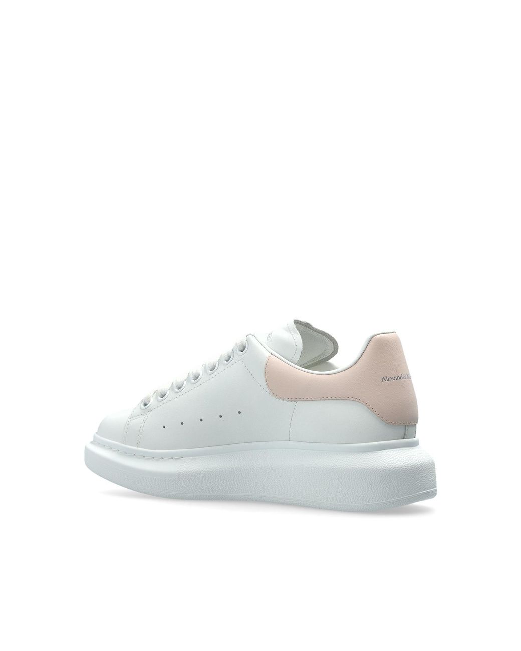 McQueen White Leather Shoes With Logo