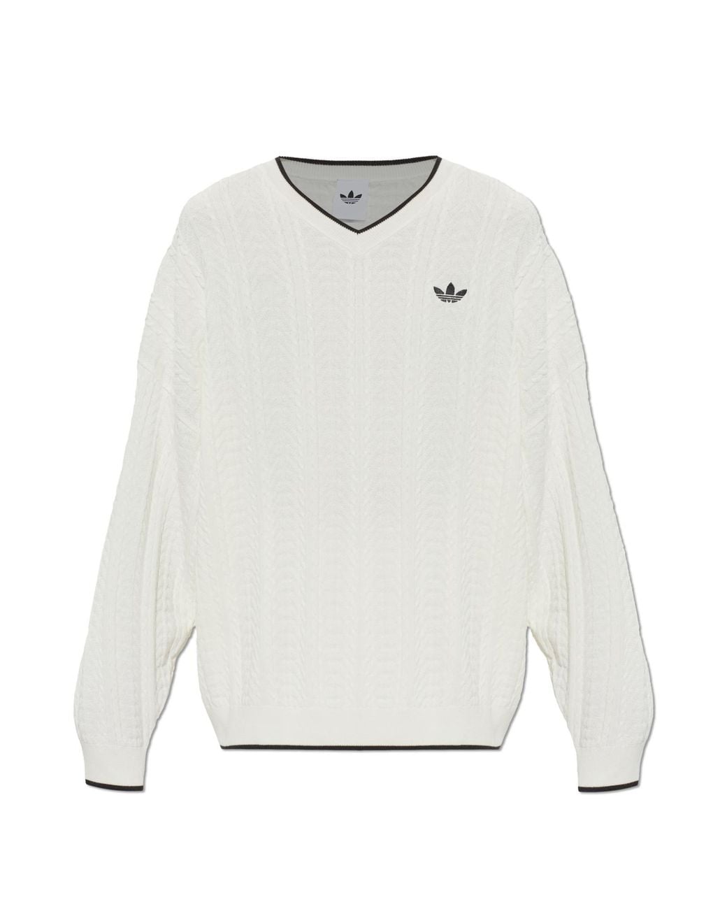 Adidas Originals White Sweater With Logo for men