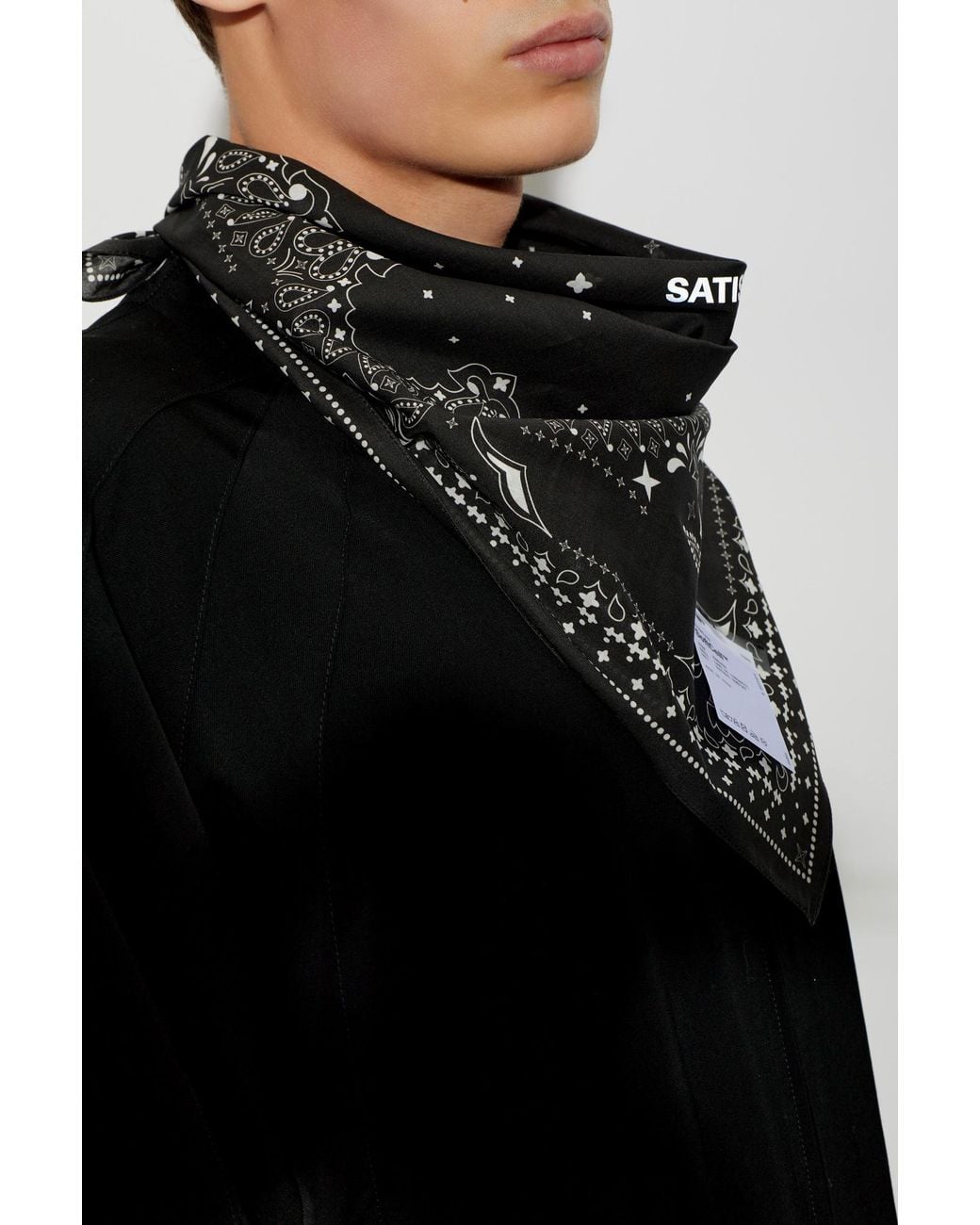 Satisfy Black Patterned Scarf