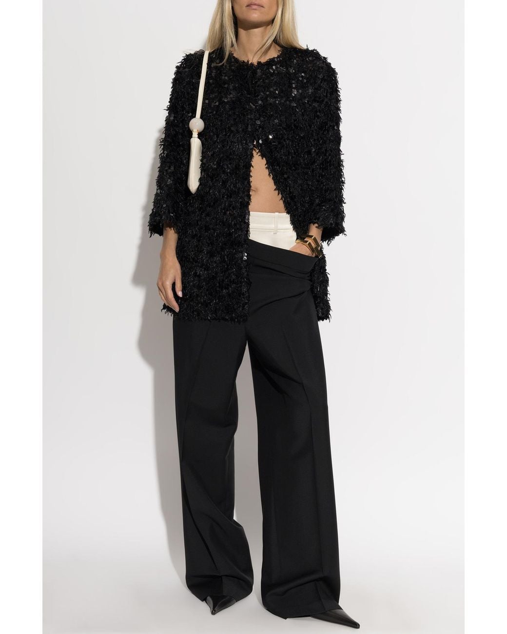 Munthe Black 'Vinc' Sequin Cardigan