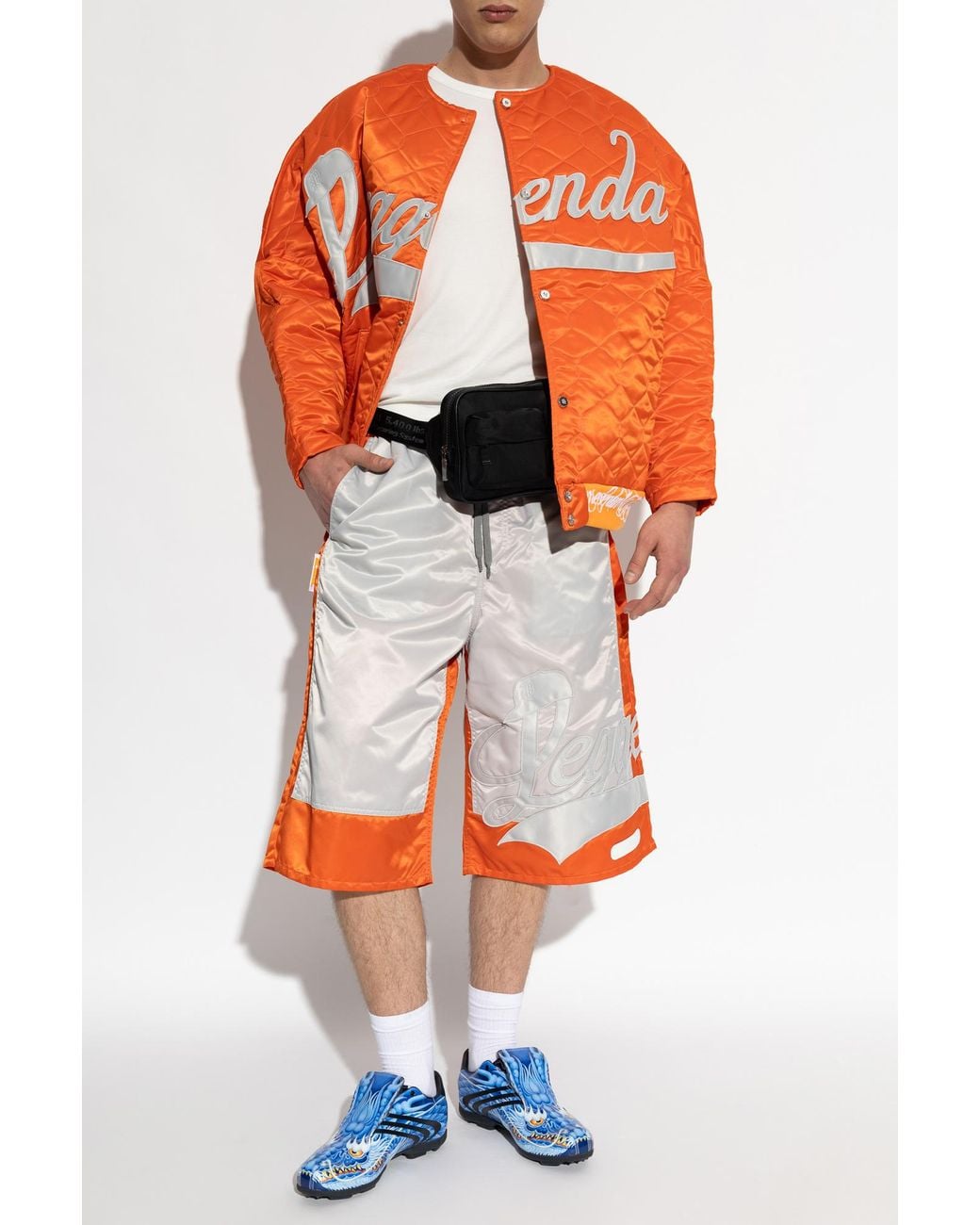 PDF Gray Shorts With Logo for men