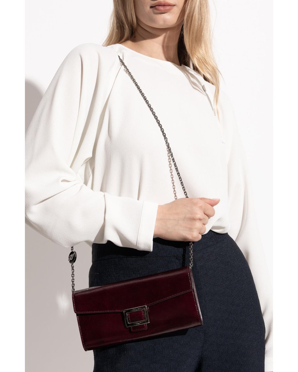 Roger Vivier Purple "Belle Vivier" Clutch