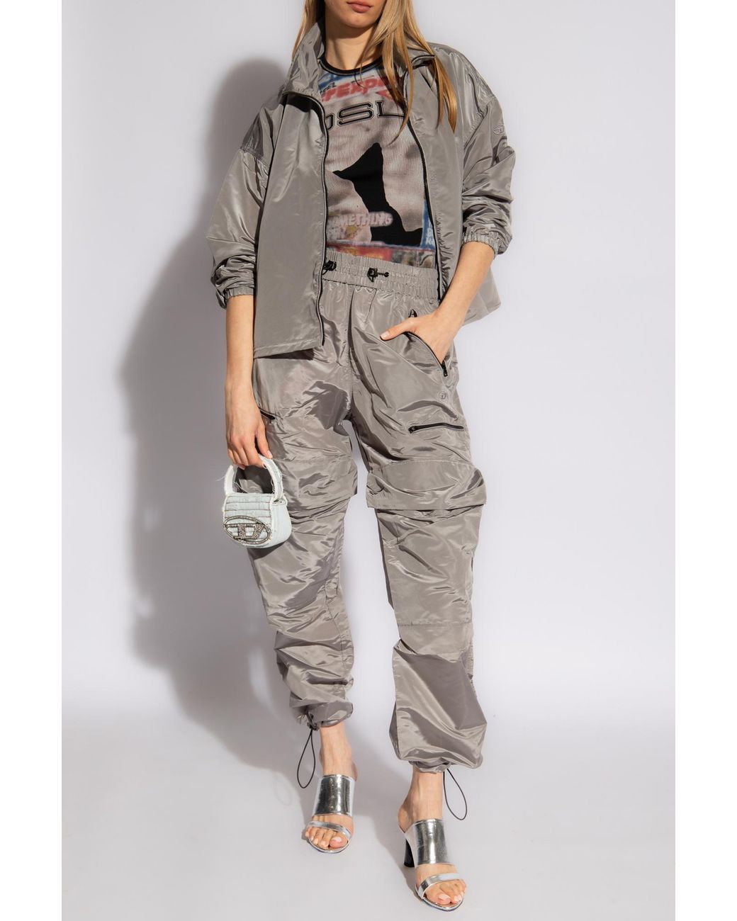 DIESEL 'T-Ele-Long' Patterned Top, ' in Black | Lyst