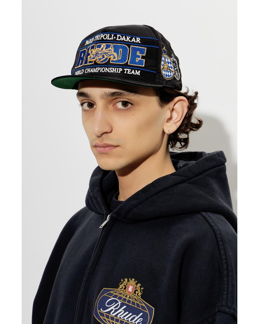 Rhude Black Baseball Cap for men