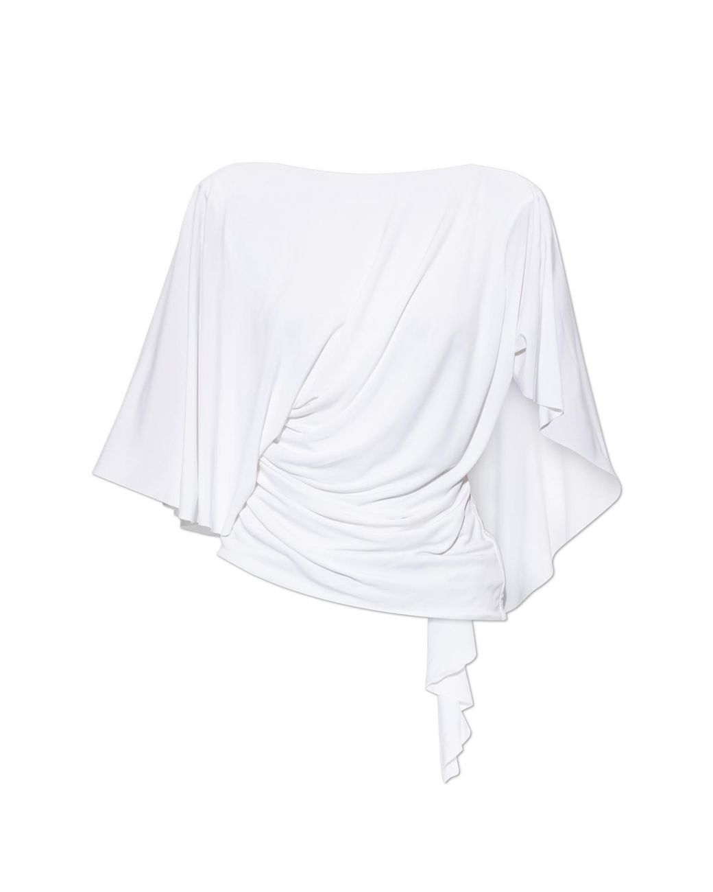Christopher Esber White Asymmetric Off-Shoulder Top