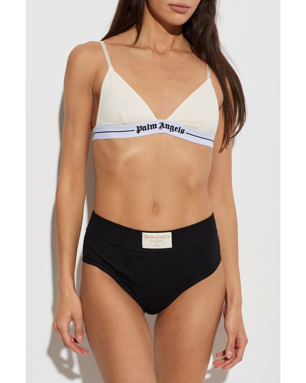 Palm Angels White Logo Bra