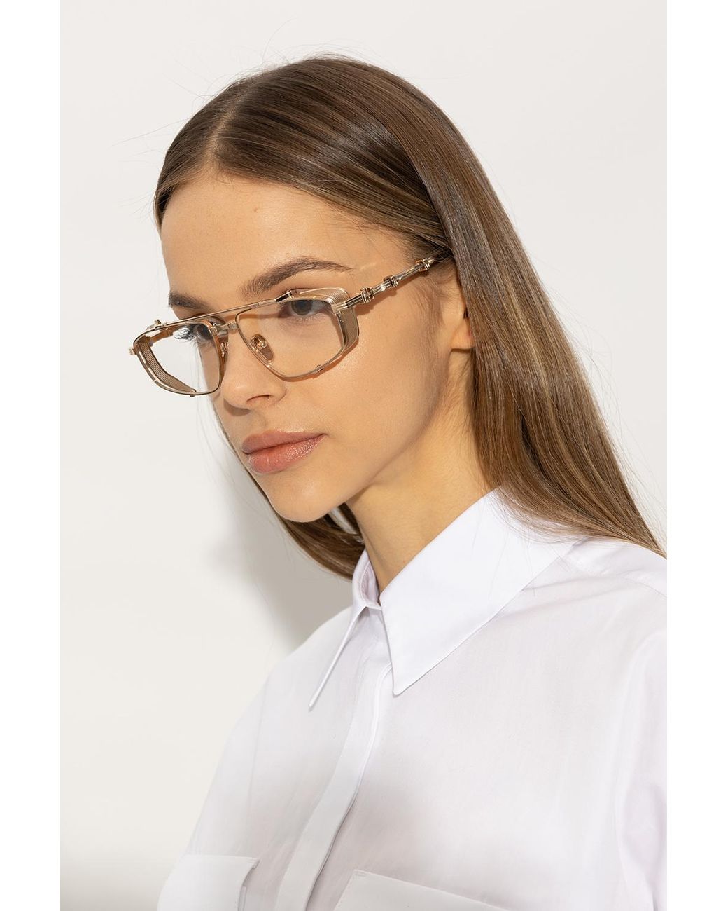 Balmain Metallic Prescription Glasses 'Brigade V'
