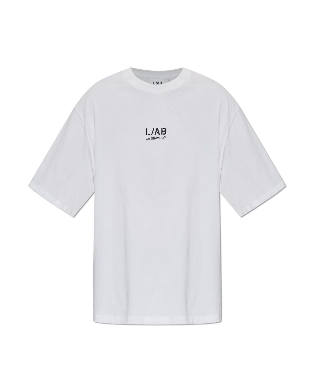 LAB C.O. OFF WHITE White Printed T-Shirt for men