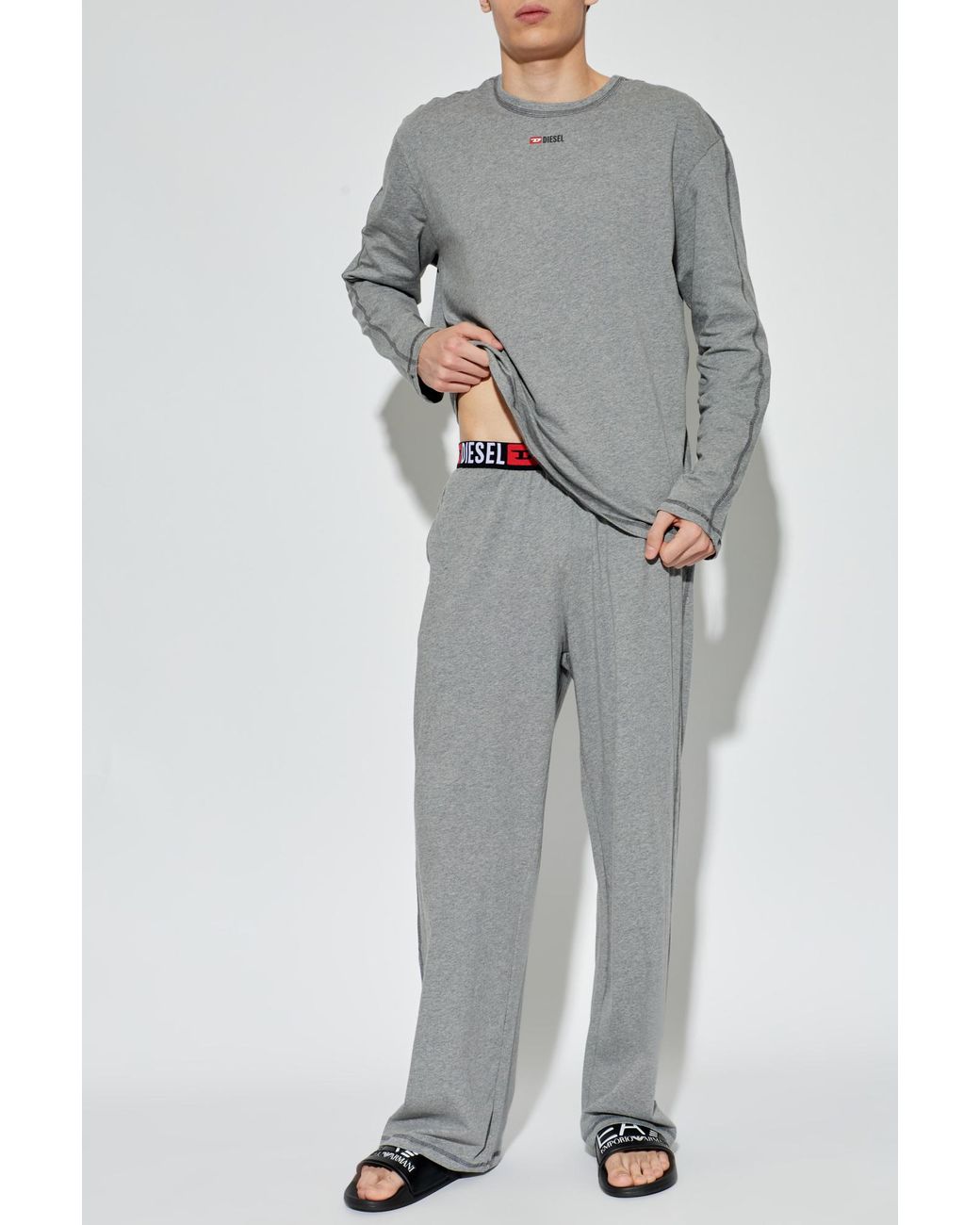 DIESEL Gray Two-Piece Pyjamas "Set-Nolan-D-Core" for men