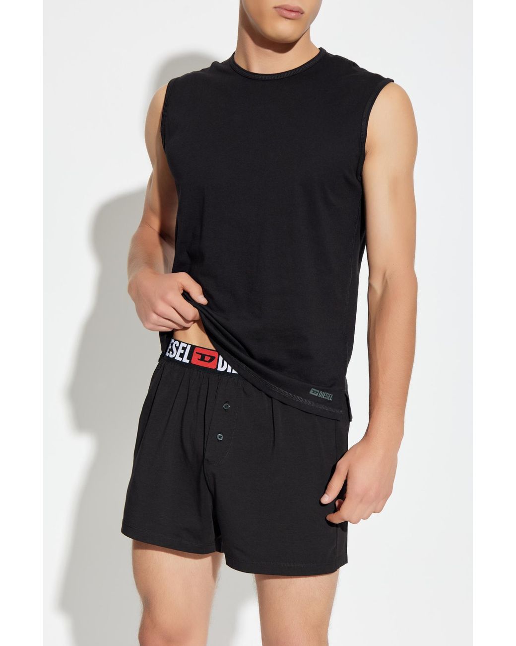 DIESEL Black Two-Pack Of T-Shirts With Logo 'Tom-Utlt-2Pack' for men