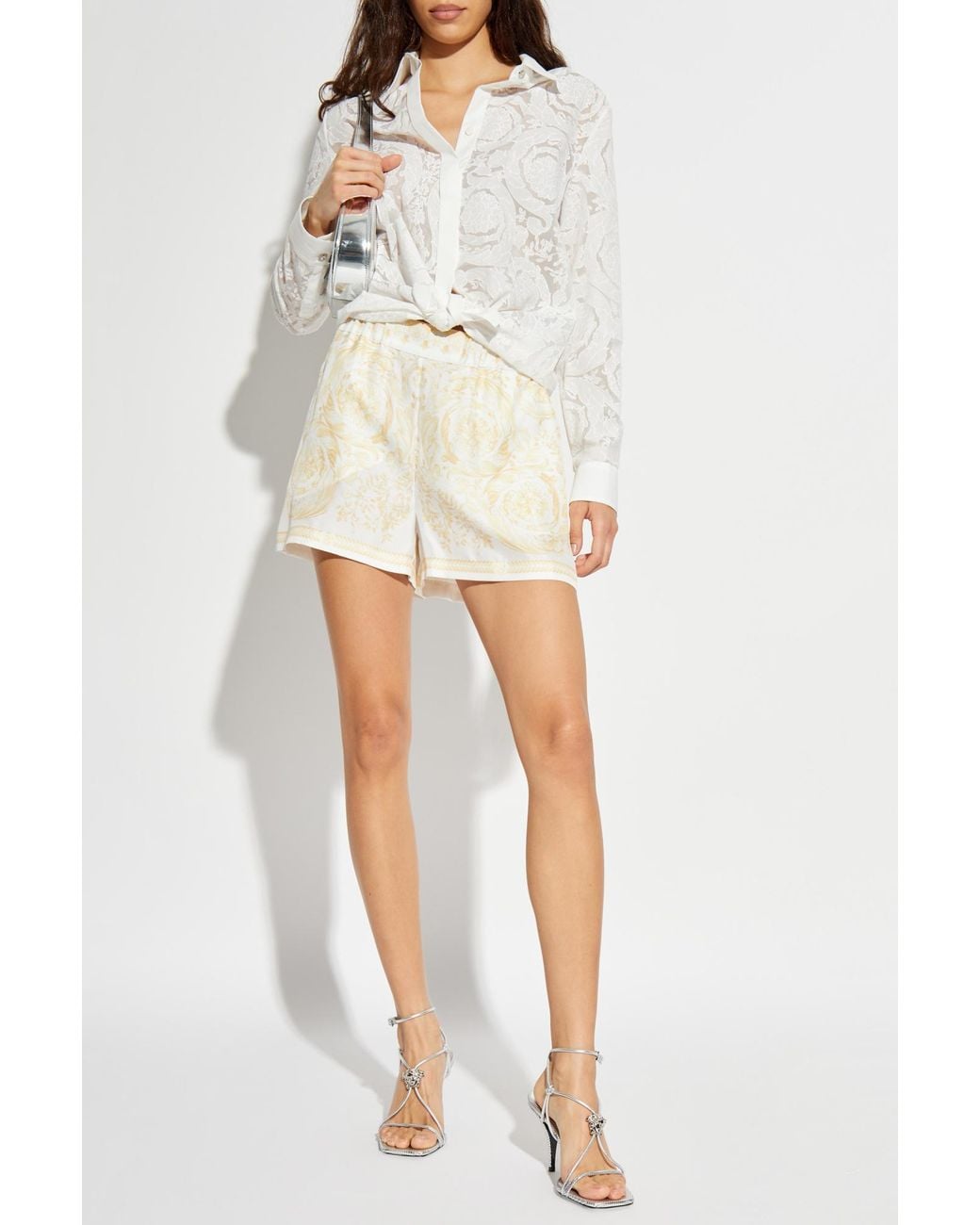 Versace Natural Silk Shorts