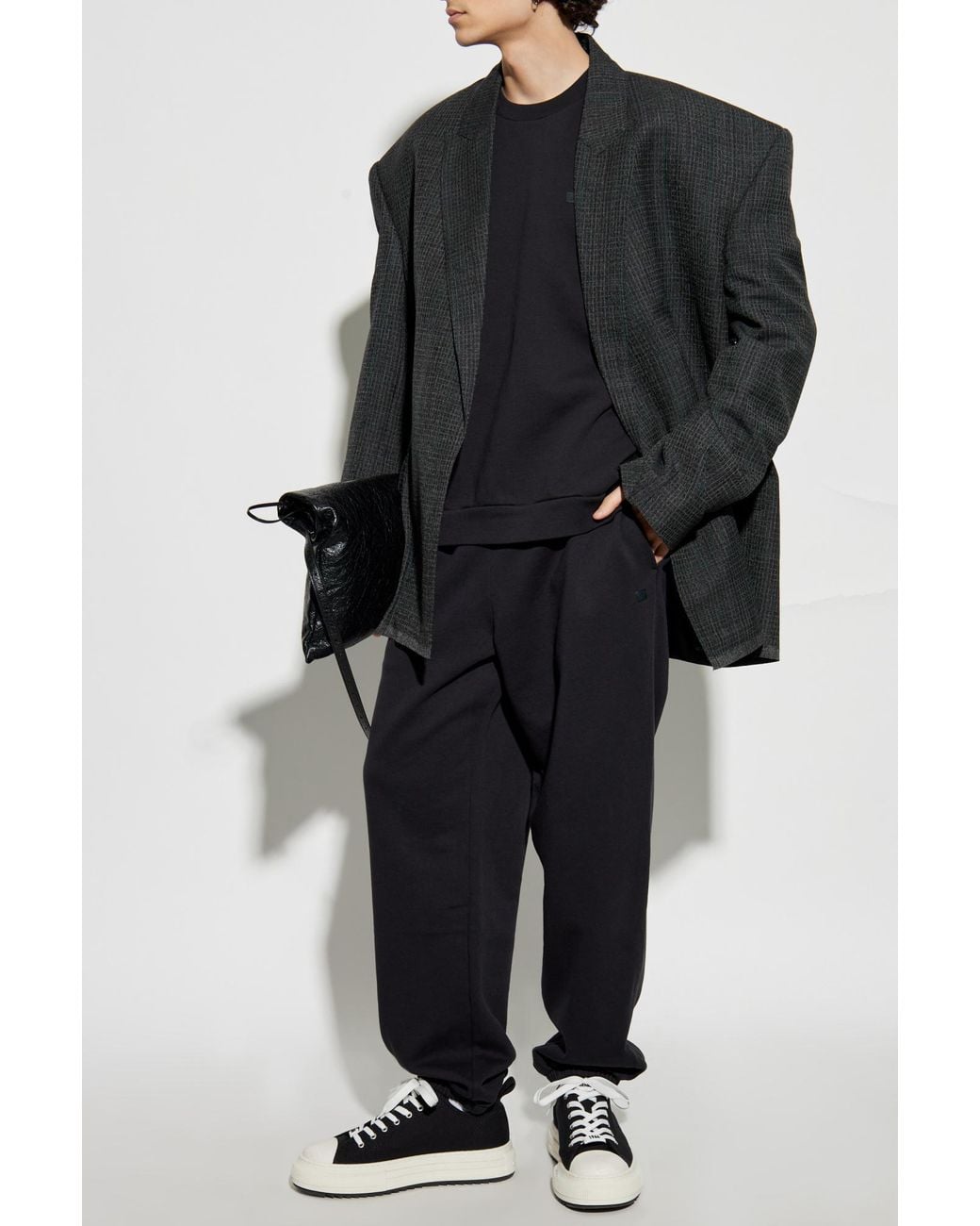 Acne Blue Sweatpants With Logo for men