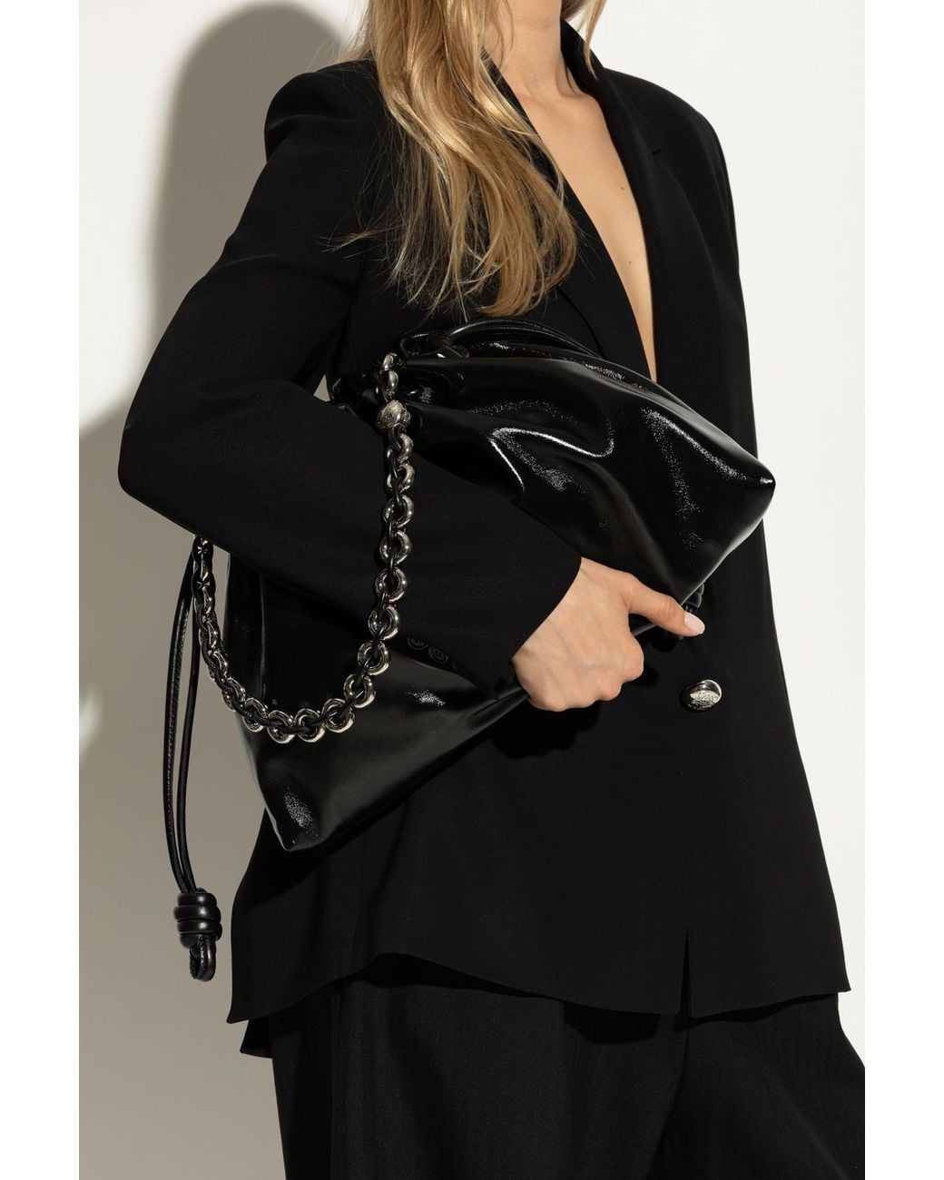 Loewe Black Shoulder Bag 'Flamenco Large'